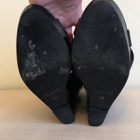 Aldo Pouncey black wedges - Picture 5 of 6